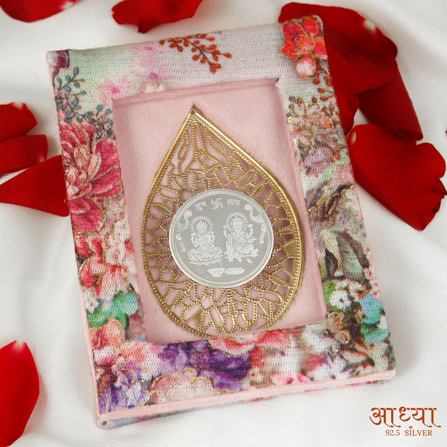 Shri Lakshmi And Ganesh Ji Pure Silver Coin