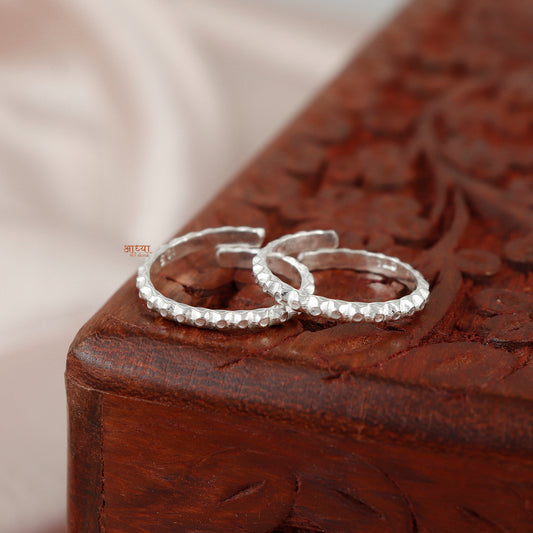 Pure Silver Bead Band Toe Ring