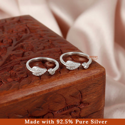 Pure Silver Leaf Toe Ring