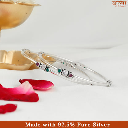 Round Shape Everyday Silver Bangle