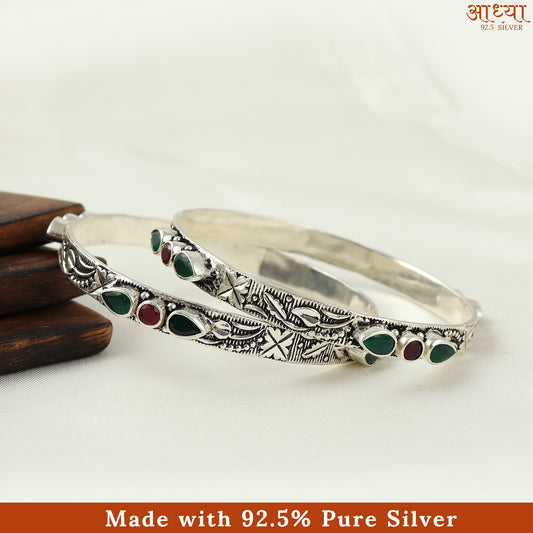 Silver Filigree Work Style Bangle
