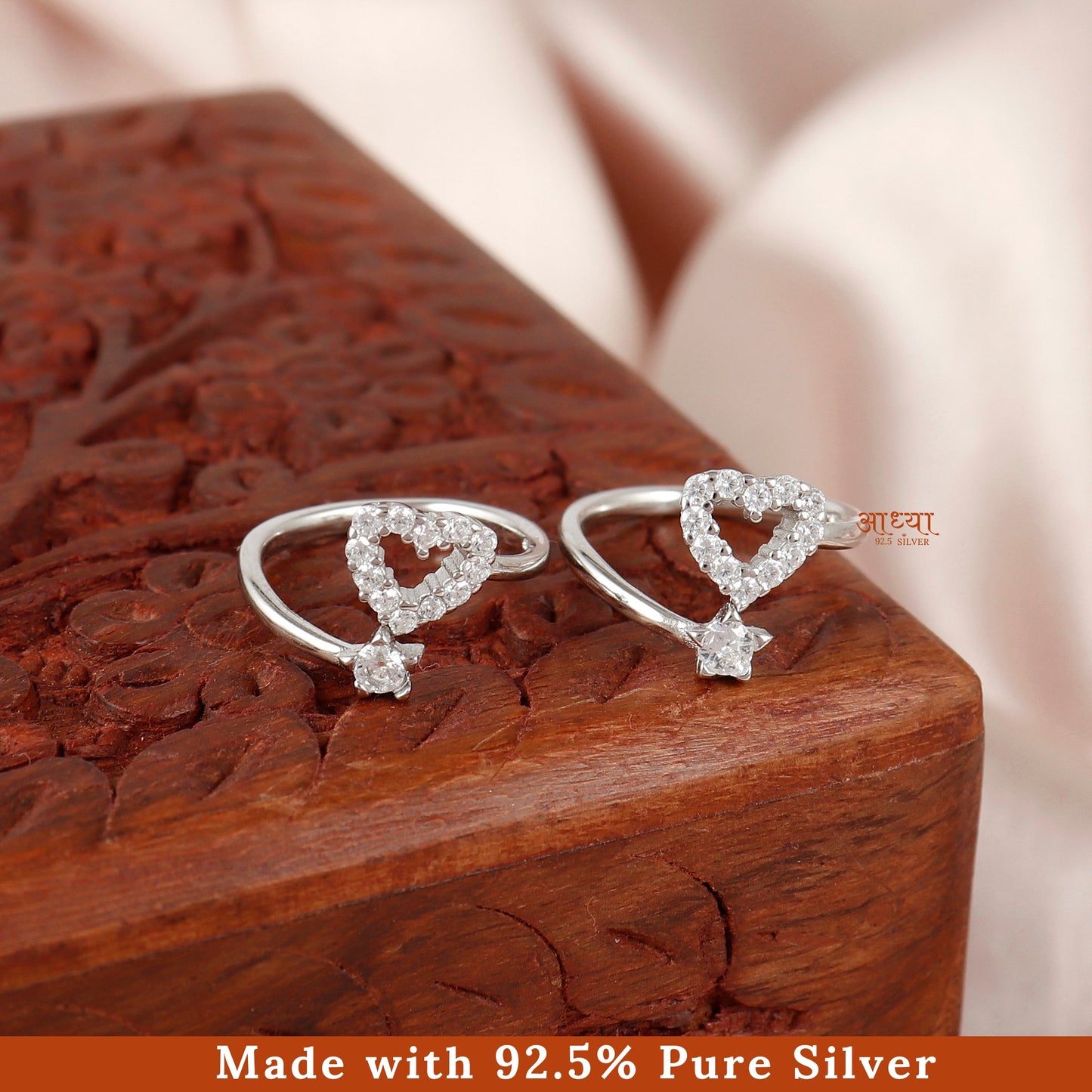 Silver Heart Toe Ring